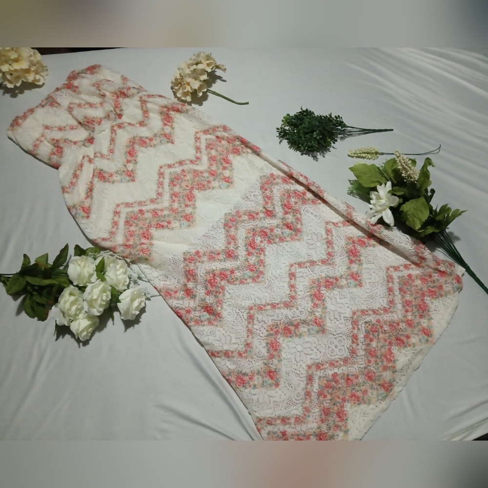 Pink and Orange Sequin A-Line Maxi Dress for Cocktail Events